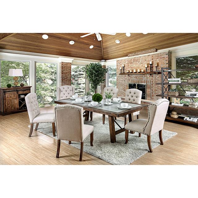 Gianna Rustic Pine/Ivory Side Chair (2/CTN) - Imperial Furniture (Las Vegas, NV) - Multi Location