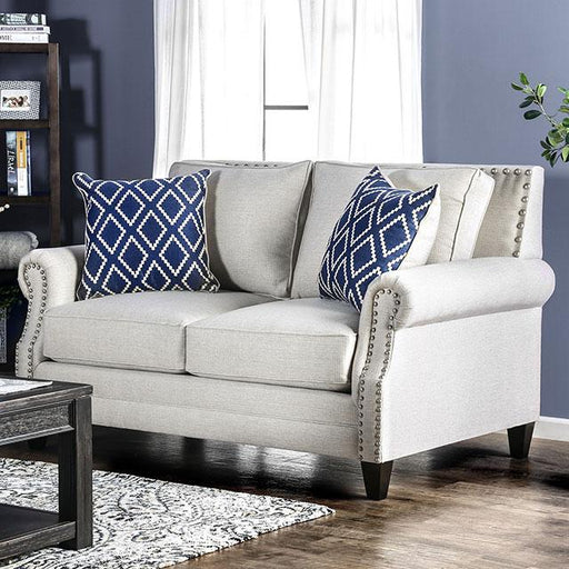 Giovanni Beige/Blue Love Seat - Imperial Furniture (Las Vegas, NV) - Multi Location