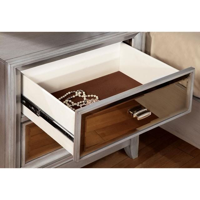 Golva E.King & Queen Bed White & Silver - Imperial Furniture (Las Vegas, NV) - Multi Location