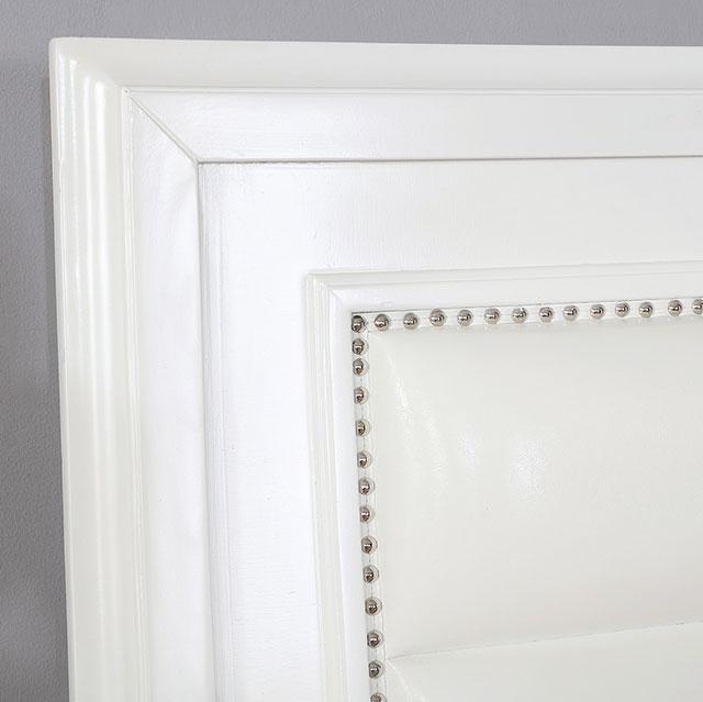 Golva E.King & Queen Bed White & Silver - Imperial Furniture (Las Vegas, NV) - Multi Location