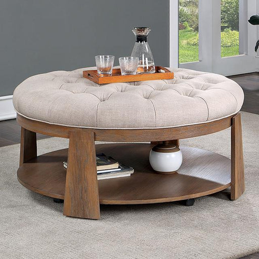 GUIS Round Coffee Table, Beige - Imperial Furniture (Las Vegas, NV) - Multi Location