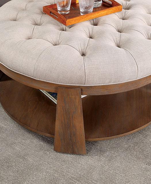 GUIS Round Coffee Table, Beige - Imperial Furniture (Las Vegas, NV) - Multi Location