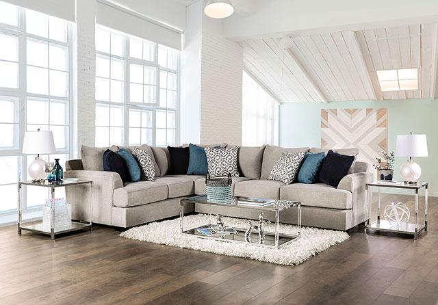 GUNNERSBURY Sectional, Gray - Imperial Furniture (Las Vegas, NV) - Multi Location