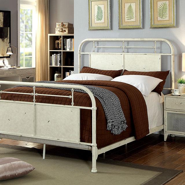 Haldus Bed Ivory, Red & White - Imperial Furniture (Las Vegas, NV) - Multi Location