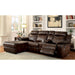 Hardy Brown Sectional w/ Console, Brown - Imperial Furniture (Las Vegas, NV) - Multi Location