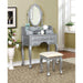 Harriet Silver Vanity w/ Stool - Imperial Furniture (Las Vegas, NV) - Multi Location