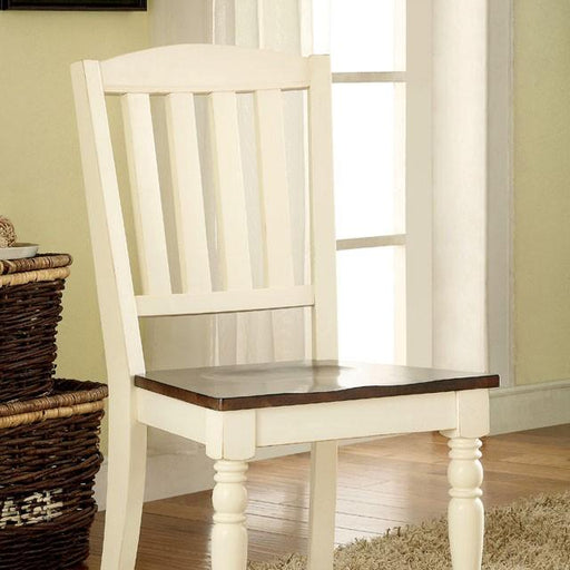 HARRISBURG Vintage White/Dark Oak Side Chair (2/CTN) - Imperial Furniture (Las Vegas, NV) - Multi Location