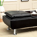 HAUSER II Black/Chrome Ottoman, Black - Imperial Furniture (Las Vegas, NV) - Multi Location