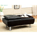 HAUSER II Black/Chrome Ottoman, Black - Imperial Furniture (Las Vegas, NV) - Multi Location