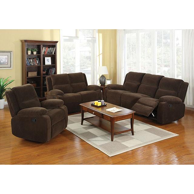 Haven Dark Brown Love Seat w/ 2 Recliners - Imperial Furniture (Las Vegas, NV) - Multi Location