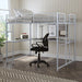 Cybill Full Loft Bed White, Silver, & Black - Imperial Furniture (Las Vegas, NV) - Multi Location