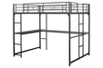 Cybill Full Loft Bed White, Silver, & Black - Imperial Furniture (Las Vegas, NV) - Multi Location