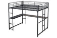 Cybill Full Loft Bed White, Silver, & Black - Imperial Furniture (Las Vegas, NV) - Multi Location