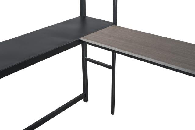 Cybill Full Loft Bed White, Silver, & Black - Imperial Furniture (Las Vegas, NV) - Multi Location