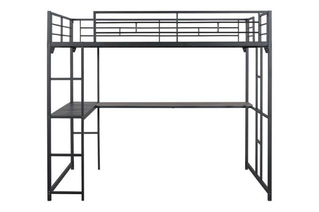 Cybill Full Loft Bed White, Silver, & Black - Imperial Furniture (Las Vegas, NV) - Multi Location