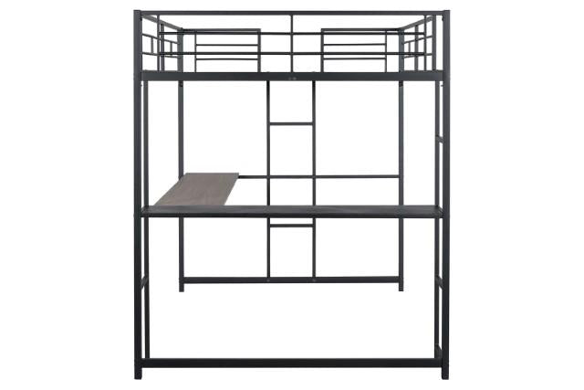 Cybill Full Loft Bed White, Silver, & Black - Imperial Furniture (Las Vegas, NV) - Multi Location