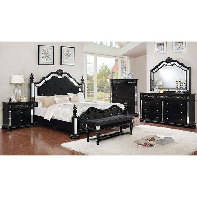 Azha Black Bench - Imperial Furniture (Las Vegas, NV) - Multi Location