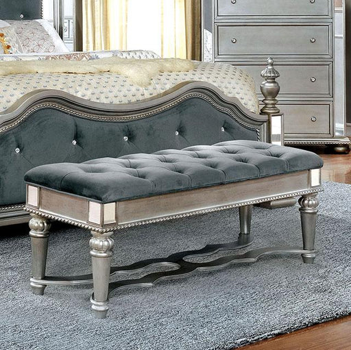 Azha Silver/Gray Bench - Imperial Furniture (Las Vegas, NV) - Multi Location
