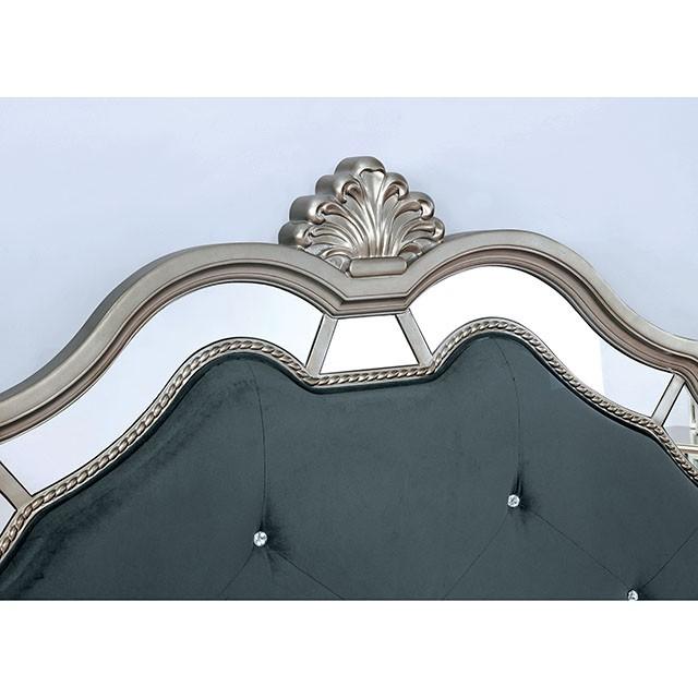 Azha Silver/Gray Cal.King & Queen Bed - Imperial Furniture (Las Vegas, NV) - Multi Location