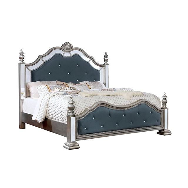 Azha Silver/Gray Cal.King & Queen Bed - Imperial Furniture (Las Vegas, NV) - Multi Location