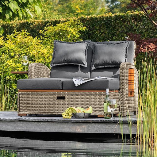 Bahia Tobago Reclining Chaise Lounge Brown & Gray - Imperial Furniture (Las Vegas, NV) - Multi Location