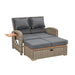 Bahia Tobago Reclining Chaise Lounge Brown & Gray - Imperial Furniture (Las Vegas, NV) - Multi Location
