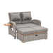 Bahia Tobago Reclining Chaise Lounge Brown & Gray - Imperial Furniture (Las Vegas, NV) - Multi Location
