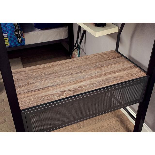 BALLARAT Silver Triple Twin Bunk Bed w/ Desk - Imperial Furniture (Las Vegas, NV) - Multi Location