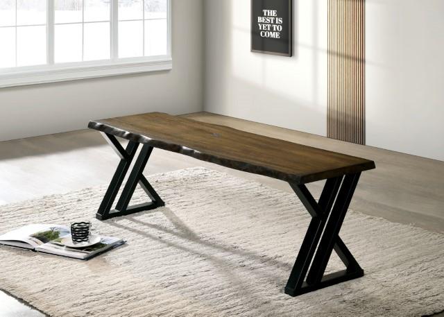 BARBARY Bench, Black/Dark Oak - Imperial Furniture (Las Vegas, NV) - Multi Location