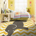 BARON 5' X 8', Area Rug, Elephant, Yellow/Gray - Imperial Furniture (Las Vegas, NV) - Multi Location