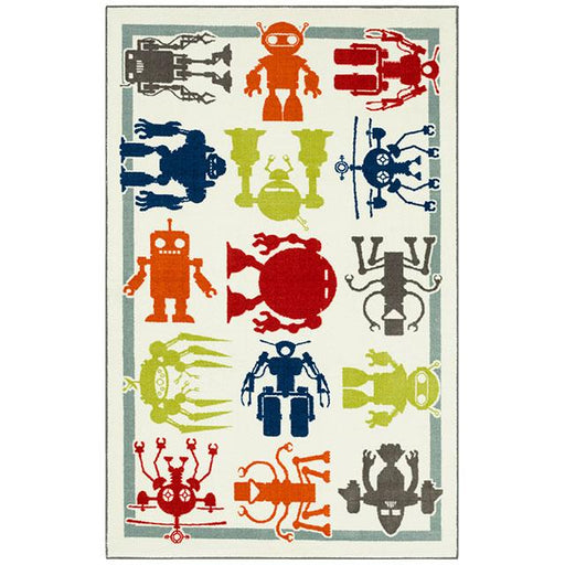 BARON 5' X 8', Area Rug, Robots, Multi/Ivory - Imperial Furniture (Las Vegas, NV) - Multi Location