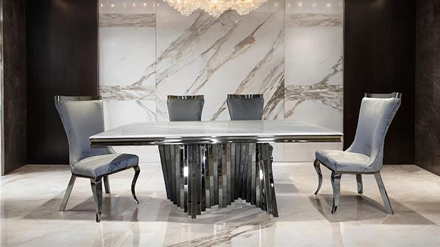 Basilicata Gold Chair (2/CTN) White, Gray, & Black - Imperial Furniture (Las Vegas, NV) - Multi Location