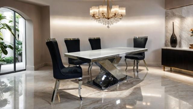 Basilicata Gold Chair (2/CTN) White, Gray, & Black - Imperial Furniture (Las Vegas, NV) - Multi Location