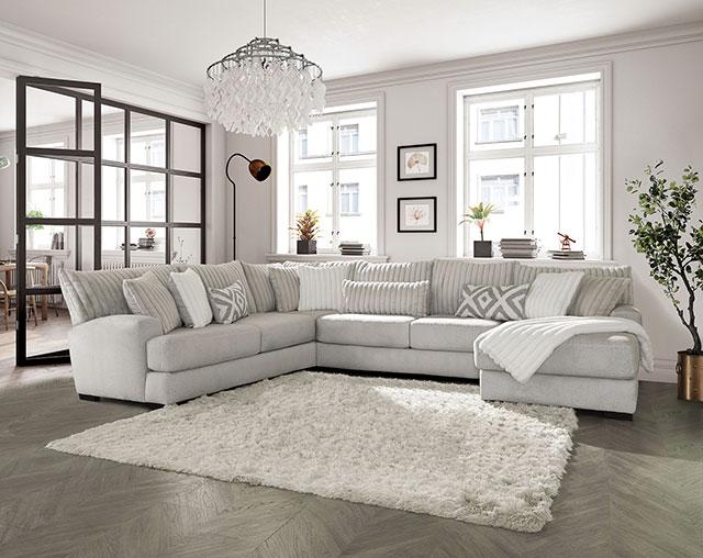HERMISTON Sectional, Gray - Imperial Furniture (Las Vegas, NV) - Multi Location