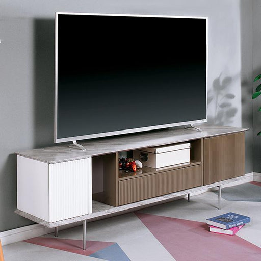 BLAIR 70" TV Console, White/Champagne/Gray - Imperial Furniture (Las Vegas, NV) - Multi Location