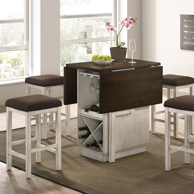 BINGHAM Counter Ht. Table w/ 2 x 15" Leaves - Imperial Furniture (Las Vegas, NV) - Multi Location