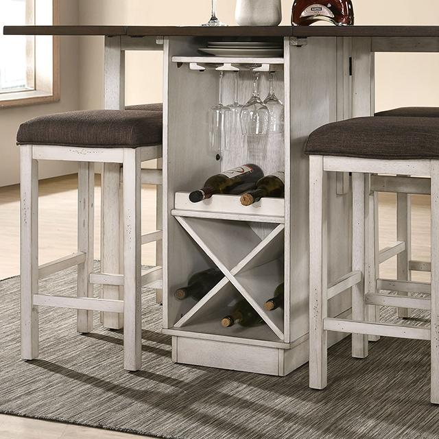 BINGHAM Counter Ht. Table w/ 2 x 15" Leaves - Imperial Furniture (Las Vegas, NV) - Multi Location