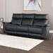 Bienne Sofa Manual Recliner White & Black - Imperial Furniture (Las Vegas, NV) - Multi Location