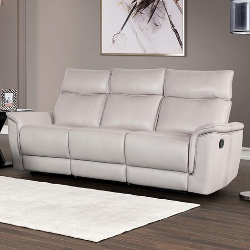 Bienne Sofa Manual Recliner White & Black - Imperial Furniture (Las Vegas, NV) - Multi Location