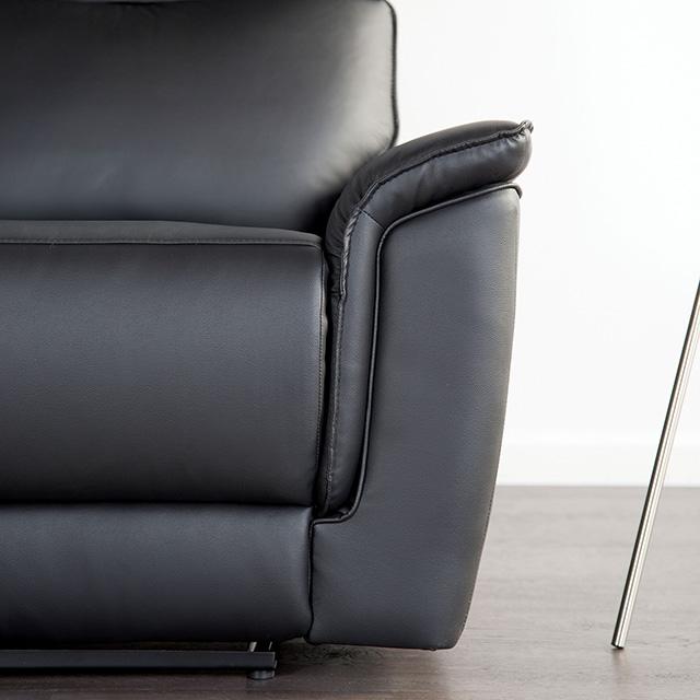 Bienne Loveseat Manual Recliner White & Black - Imperial Furniture (Las Vegas, NV) - Multi Location
