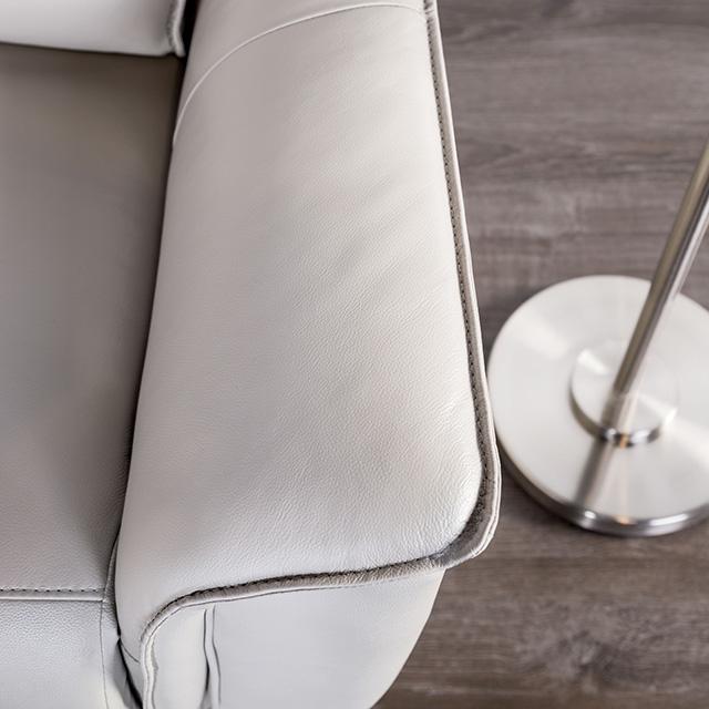 Bienne Loveseat Manual Recliner White & Black - Imperial Furniture (Las Vegas, NV) - Multi Location