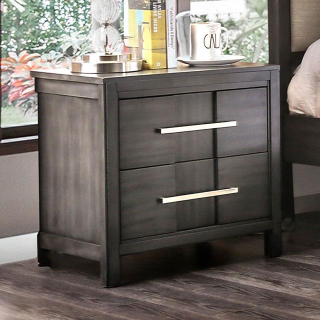 Berenice Espresso Night Stand White, Gray, & Espresso - Imperial Furniture (Las Vegas, NV) - Multi Location