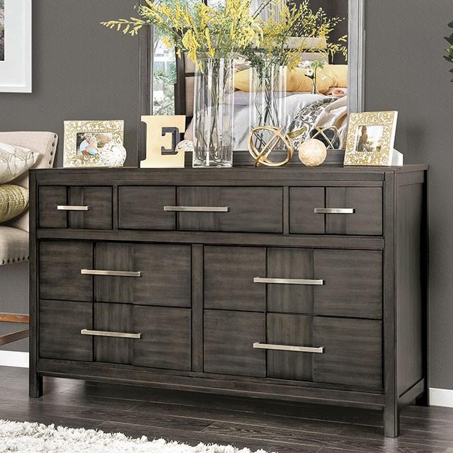 Berenice Dresser White, Gray, & Espresso - Imperial Furniture (Las Vegas, NV) - Multi Location