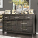 Berenice Dresser White, Gray, & Espresso - Imperial Furniture (Las Vegas, NV) - Multi Location