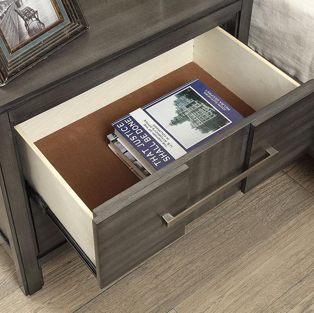 Berenice Espresso Night Stand White, Gray, & Espresso - Imperial Furniture (Las Vegas, NV) - Multi Location