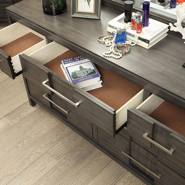 Berenice Espresso Night Stand White, Gray, & Espresso - Imperial Furniture (Las Vegas, NV) - Multi Location