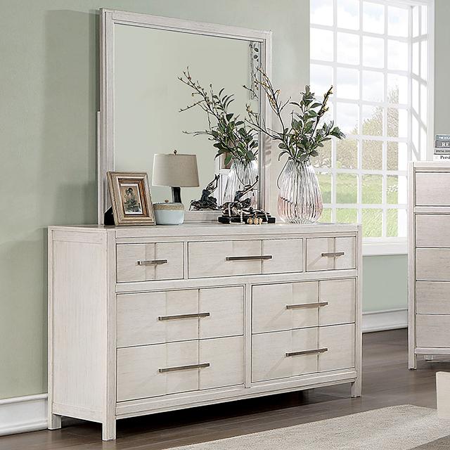 Berenice Dresser White, Gray, & Espresso - Imperial Furniture (Las Vegas, NV) - Multi Location