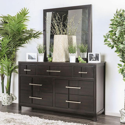 Berenice Dresser White, Gray, & Espresso - Imperial Furniture (Las Vegas, NV) - Multi Location