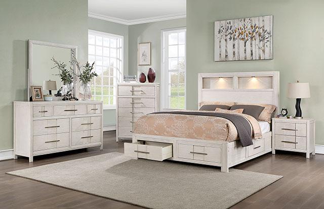 Berenice Espresso Night Stand White, Gray, & Espresso - Imperial Furniture (Las Vegas, NV) - Multi Location