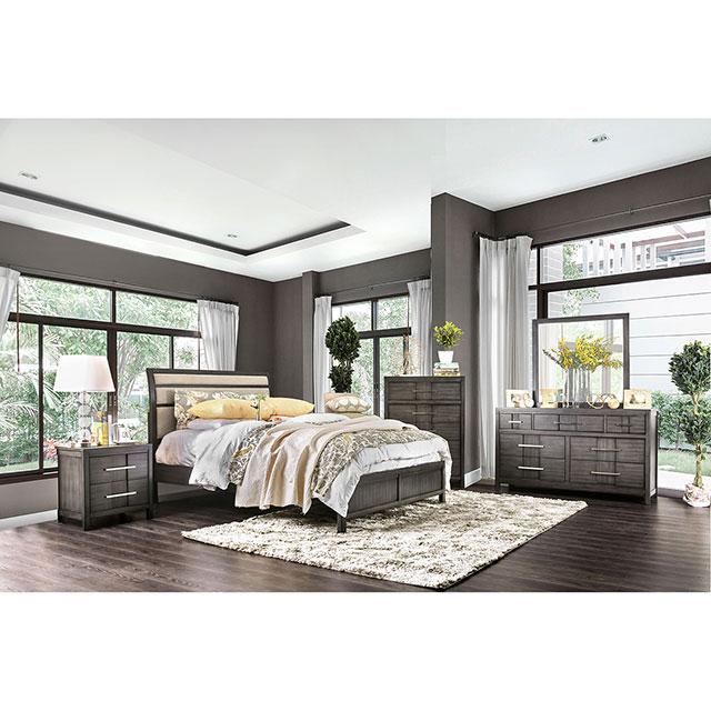 Berenice Espresso Night Stand White, Gray, & Espresso - Imperial Furniture (Las Vegas, NV) - Multi Location